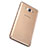 Ultra-thin Transparent TPU Soft Case T03 for Samsung Galaxy On7 Pro Gold