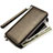 Universal ilkworm Leather Wristlet Wallet Handbag Case H04 Gold