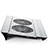 Universal Laptop Stand Notebook Holder Cooling Pad USB Fans 9 inch to 16 inch M05 for Apple MacBook Pro 13 inch Silver