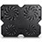 Universal Laptop Stand Notebook Holder Cooling Pad USB Fans 9 inch to 16 inch M06 for Apple MacBook Air 11 inch Black