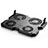 Universal Laptop Stand Notebook Holder Cooling Pad USB Fans 9 inch to 16 inch M06 for Apple MacBook Air 11 inch Black