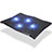 Universal Laptop Stand Notebook Holder Cooling Pad USB Fans 9 inch to 16 inch M08 for Apple MacBook Air 11 inch Black