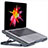 Universal Laptop Stand Notebook Holder Cooling Pad USB Fans 9 inch to 16 inch M16 for Apple MacBook Air 11 inch Gray
