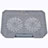 Universal Laptop Stand Notebook Holder Cooling Pad USB Fans 9 inch to 16 inch M16 for Apple MacBook Air 11 inch Silver