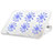 Universal Laptop Stand Notebook Holder Cooling Pad USB Fans 9 inch to 16 inch M18 for Apple MacBook Air 11 inch White