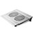 Universal Laptop Stand Notebook Holder Cooling Pad USB Fans 9 inch to 16 inch M26 for Apple MacBook Air 11 inch Silver