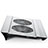 Universal Laptop Stand Notebook Holder Cooling Pad USB Fans 9 inch to 16 inch M26 for Apple MacBook Air 11 inch Silver