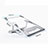 Universal Laptop Stand Notebook Holder K03 for Samsung Galaxy Book Flex 15.6 NP950QCG Silver