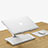 Universal Laptop Stand Notebook Holder K07 for Samsung Galaxy Book Flex 15.6 NP950QCG Silver