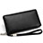 Universal Leather Wristlet Wallet Handbag Case H18 Black