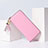 Universal Leather Wristlet Wallet Handbag Case H24 Pink