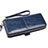 Universal Leather Wristlet Wallet Handbag Case H33 Blue