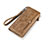 Universal Leather Wristlet Wallet Handbag Case K06 Brown