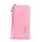 Universal Leather Wristlet Wallet Pouch Case Dancing Girl Pink