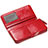 Universal Leather Wristlet Wallet Pouch Case H02 Red