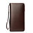 Universal Leather Wristlet Wallet Pouch Case H03 Brown