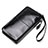 Universal Leather Wristlet Wallet Pouch Case H07 Black