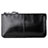 Universal Leather Wristlet Wallet Pouch Case H07 Black