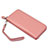 Universal Lichee Pattern Leather Wristlet Wallet Handbag Case H25 Pink