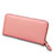Universal Lichee Pattern Leather Wristlet Wallet Handbag Case H25 Pink