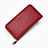 Universal Lichee Pattern Leather Wristlet Wallet Handbag Case Red