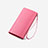 Universal Silkworm Leather Wristlet Wallet Handbag Case Pink