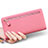 Universal Silkworm Leather Wristlet Wallet Handbag Case T01 Pink