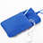 Universal Sleeve Velvet Bag Case Tow Pocket Blue