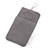 Universal Sleeve Velvet Bag Case Tow Pocket Gray