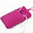 Universal Sleeve Velvet Bag Case Tow Pocket Hot Pink