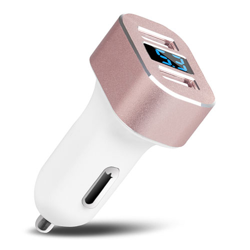 3.0A Car Charger Adapter Dual USB Twin Port Cigarette Lighter USB Charger Universal Fast Charging U08 White