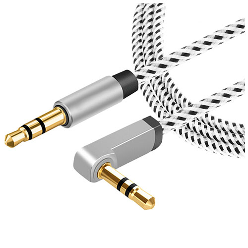 3.5mm Male to Male Stereo Aux Auxiliary Audio Extension Cable A08 Gray