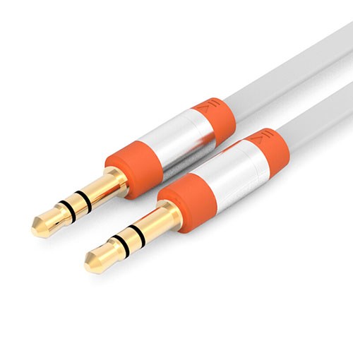 3.5mm Male to Male Stereo Aux Auxiliary Audio Extension Cable A12 Orange