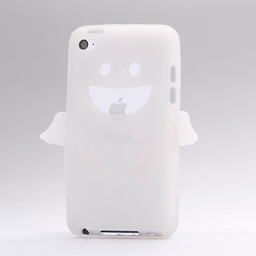 Angel Rubber Silicone Soft Case for Apple iPod Touch 4 White