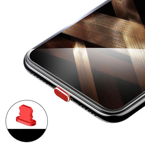 Anti Dust Cap Lightning Jack Plug Cover Protector Plugy Stopper Universal H02 for Apple iPhone 11 Pro Max Red