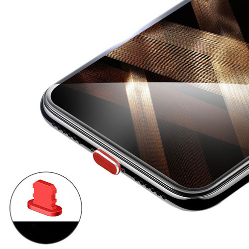 Anti Dust Cap Lightning Jack Plug Cover Protector Plugy Stopper Universal H02 for Apple iPhone 11 Pro Red