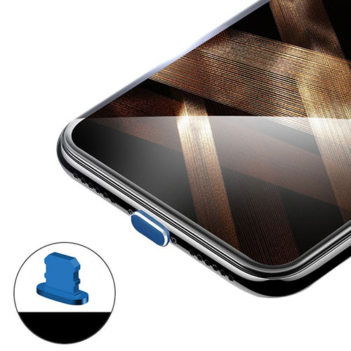 Anti Dust Cap Lightning Jack Plug Cover Protector Plugy Stopper Universal H02 for Apple iPhone 13 Pro Blue