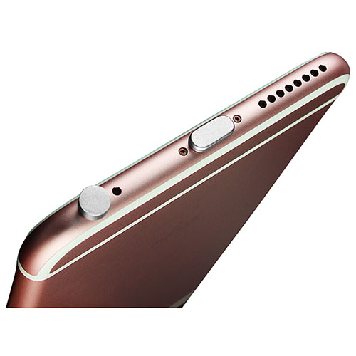 Anti Dust Cap Lightning Jack Plug Cover Protector Plugy Stopper Universal J02 for Apple iPad Mini 2 Silver