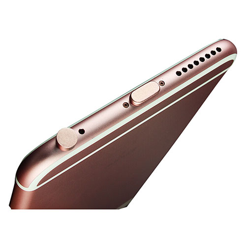 Anti Dust Cap Lightning Jack Plug Cover Protector Plugy Stopper Universal J02 for Apple iPhone 13 Mini Rose Gold