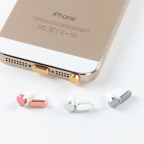 Anti Dust Cap Lightning Jack Plug Cover Protector Plugy Stopper Universal J05 for Apple iPhone 11 Rose Gold