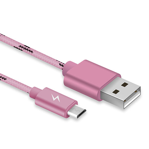 Charger Micro USB Data Cable Charging Cord Android Universal A03 Rose Gold