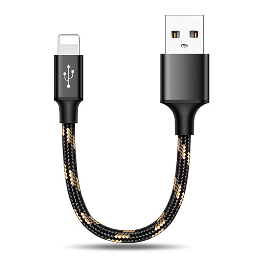 Charger USB Data Cable Charging Cord 25cm S03 for Apple iPad Air 2 Black