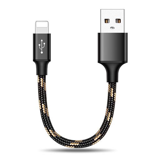 Charger USB Data Cable Charging Cord 25cm S03 for Apple iPad New Air (2019) 10.5 Black