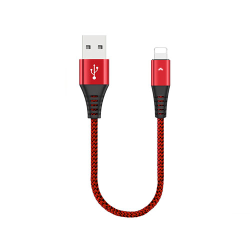 Charger USB Data Cable Charging Cord 30cm D16 for Apple iPhone 12 Red