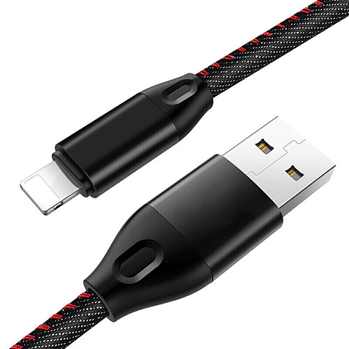 Charger USB Data Cable Charging Cord C04 for Apple iPhone 13 Mini Black