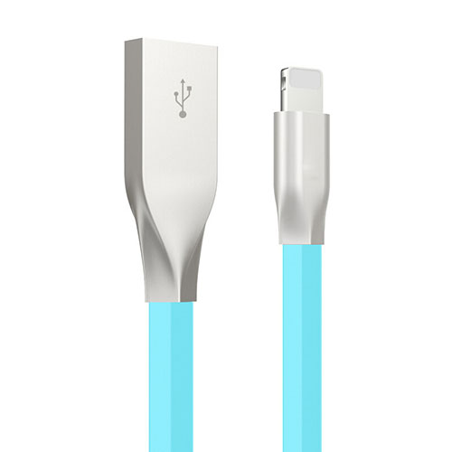 Charger USB Data Cable Charging Cord C05 for Apple iPhone 14 Plus Sky Blue
