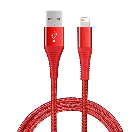 Charger USB Data Cable Charging Cord D14 for Apple iPad Air 2 Red
