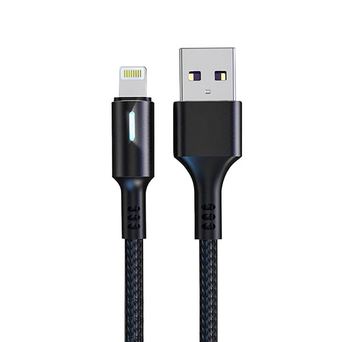 Charger USB Data Cable Charging Cord D21 for Apple iPhone 14 Plus Black