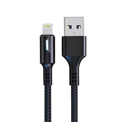 Charger USB Data Cable Charging Cord D21 for Apple iPhone 14 Pro Black