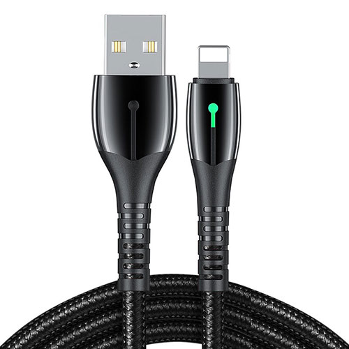 Charger USB Data Cable Charging Cord D23 for Apple iPhone 11 Pro Black